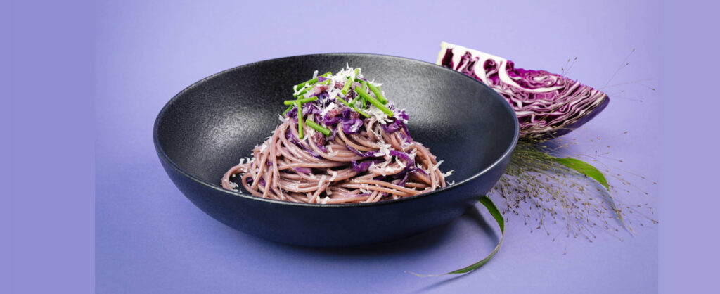 Spaghetti Violetta mit Speck Rezept Hiltebrand
